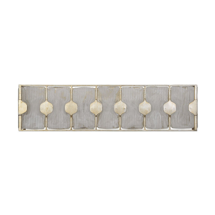 Uttermost 22867 Four Light Vanity, Silver Leaf