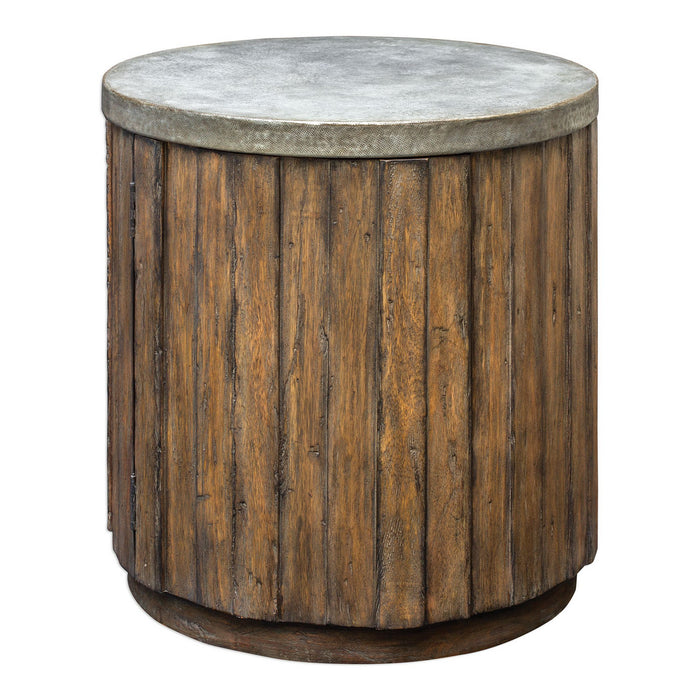 Uttermost 25779 Accent Table, Pewter Glaze