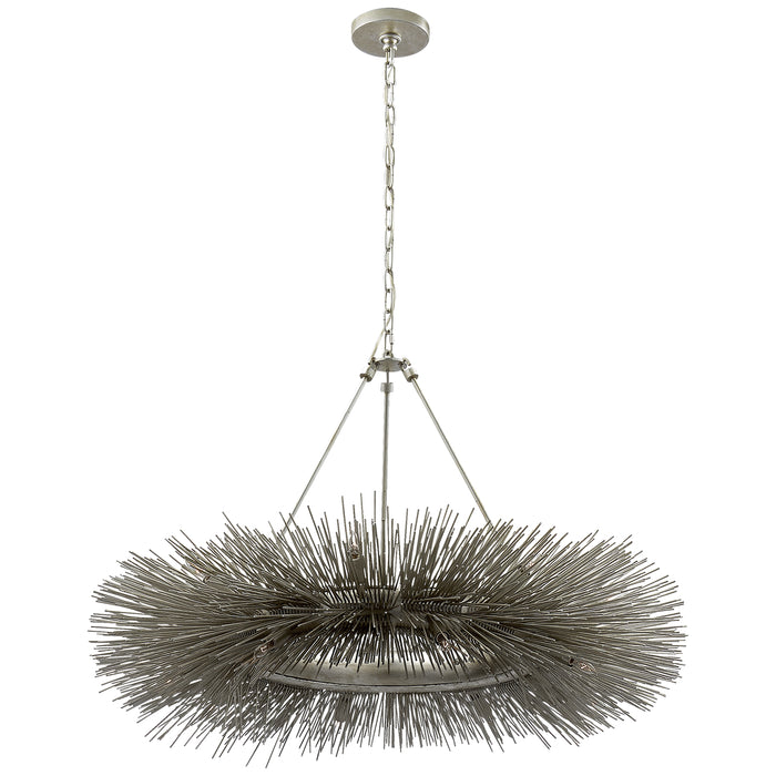 Visual Comfort Signature KW 5181BSL 16 Light Chandelier, Burnished Silver Leaf