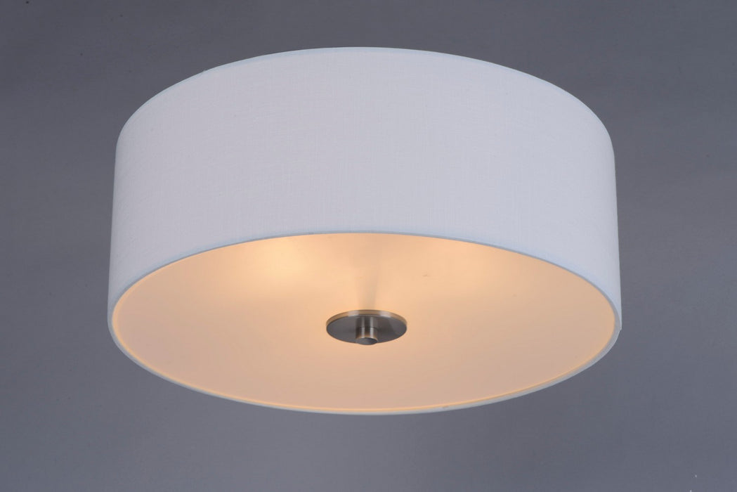 Maxim 10010WLSN Three Light Flush Mount, Satin Nickel