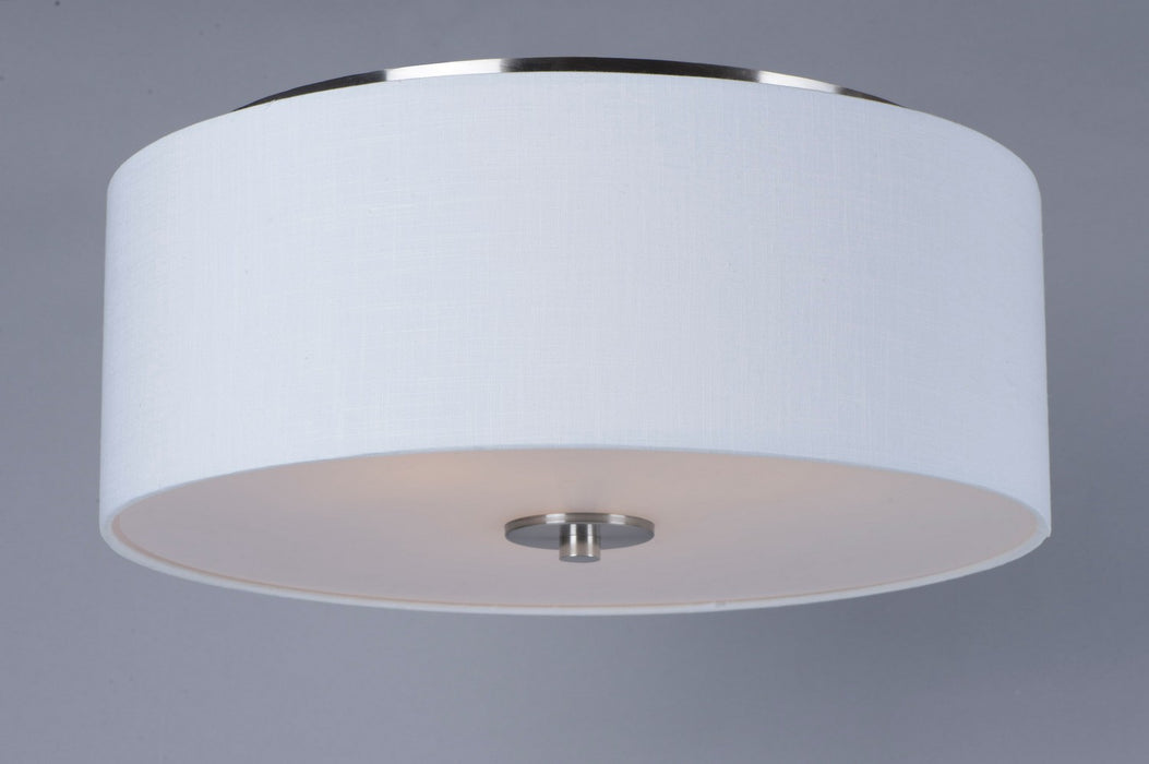 Maxim 10010WLSN Three Light Flush Mount, Satin Nickel