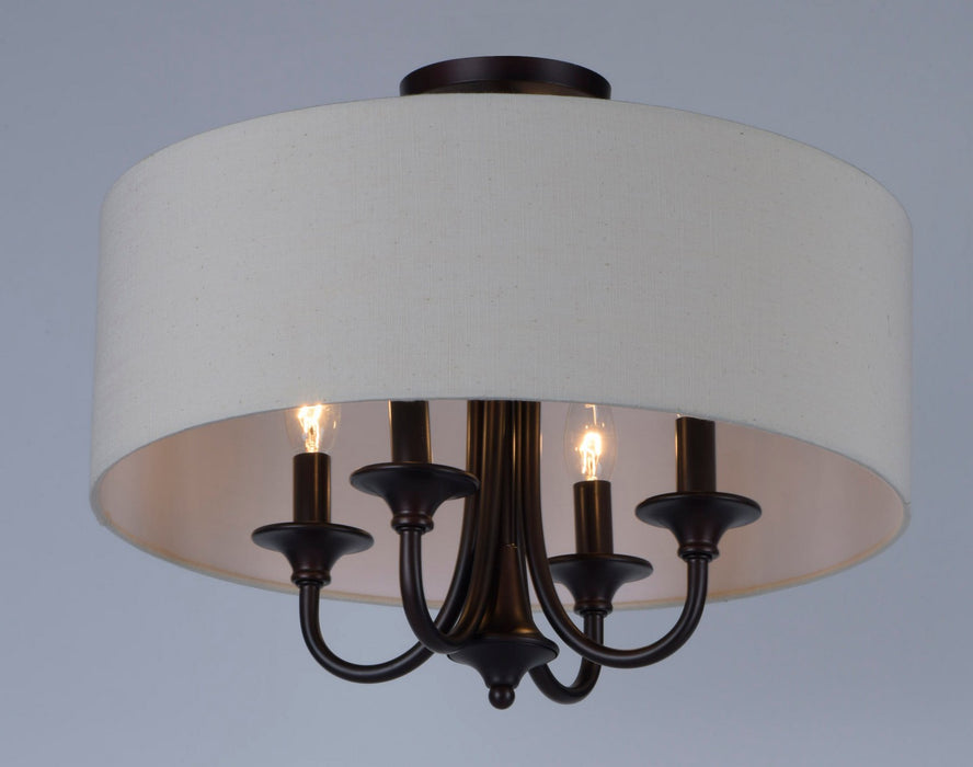 Maxim 10013OMOI Four Light Semi-Flush Mount/Pendant, Oil Rubbed Bronze