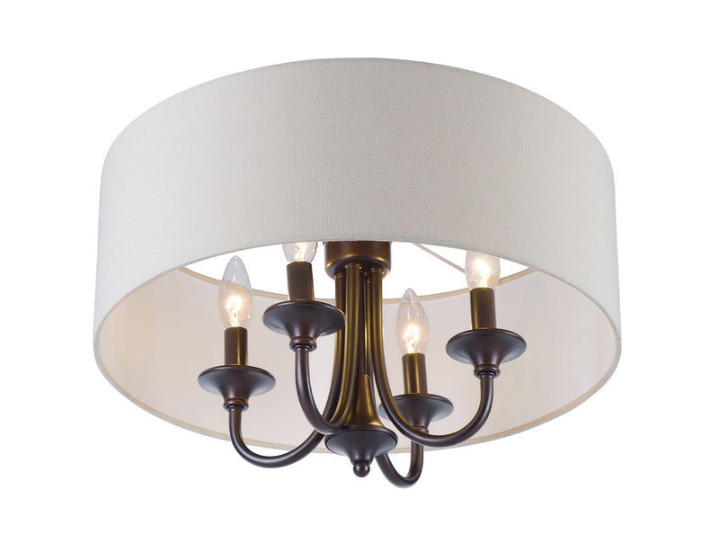 Maxim 10013OMOI Four Light Semi-Flush Mount/Pendant, Oil Rubbed Bronze