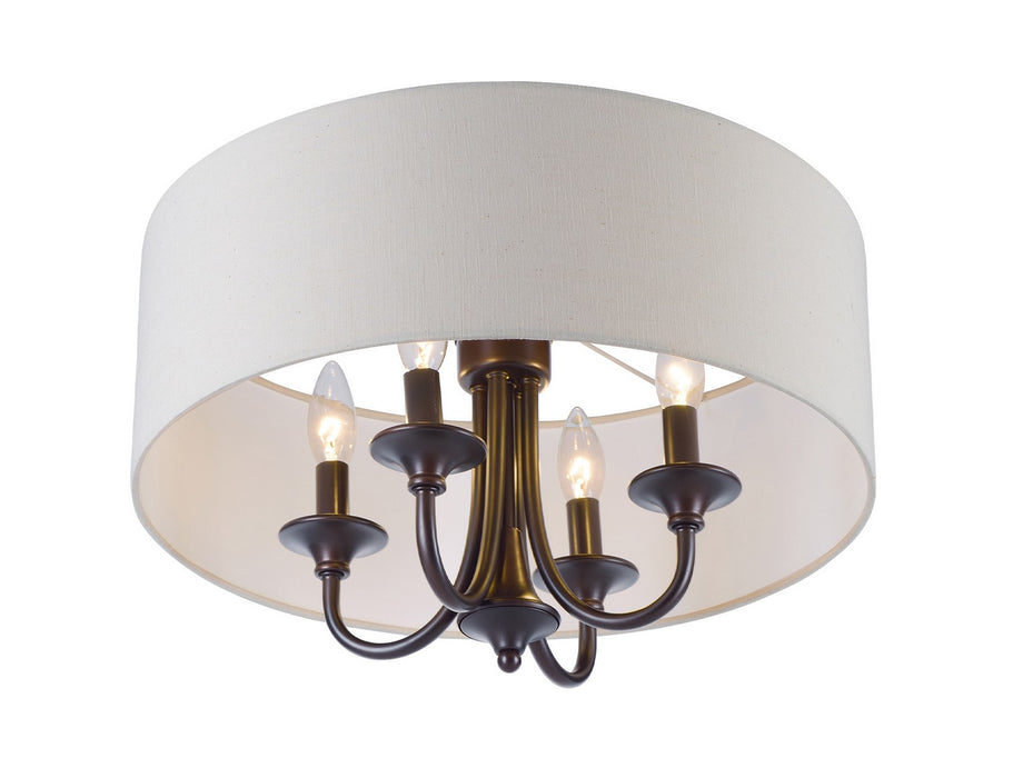 Maxim 10013OMOI Four Light Semi-Flush Mount/Pendant, Oil Rubbed Bronze