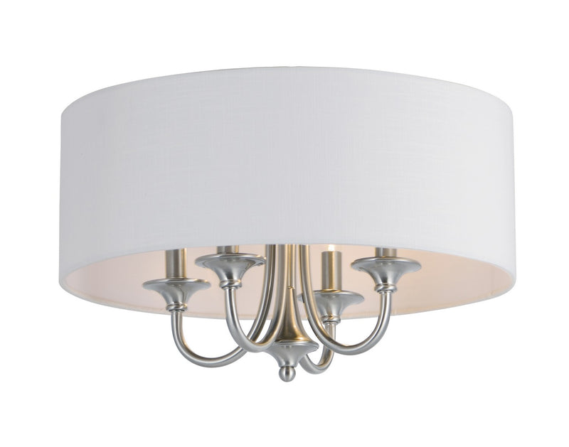 Maxim 10013WLSN Four Light Semi-Flush Mount/Pendant, Satin Nickel