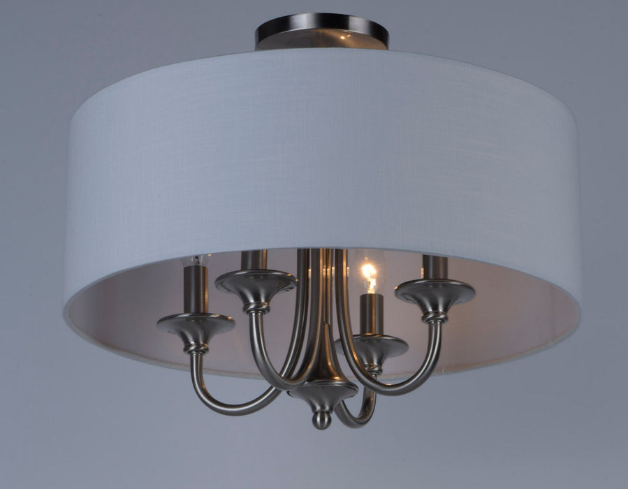 Maxim 10013WLSN Four Light Semi-Flush Mount/Pendant, Satin Nickel