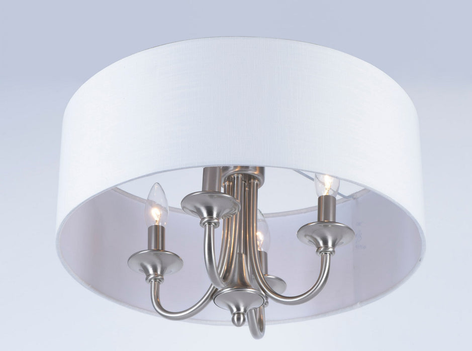 Maxim 10013WLSN Four Light Semi-Flush Mount/Pendant, Satin Nickel