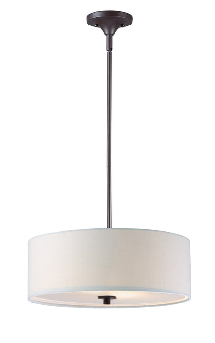 Maxim 10014OMOI Three Light Semi-Flush Mount, Oil Rubbed Bronze