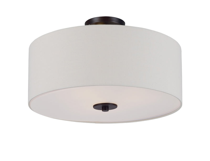 Maxim 10014OMOI Three Light Semi-Flush Mount, Oil Rubbed Bronze