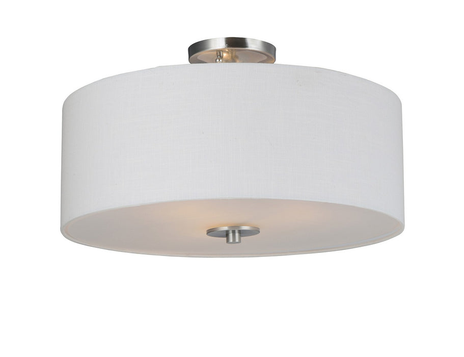 Maxim 10014WLSN Three Light Semi-Flush Mount, Satin Nickel