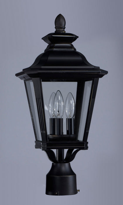 Maxim 1130CLBZ Three Light Outdoor Pole/Post Lantern, Bronze