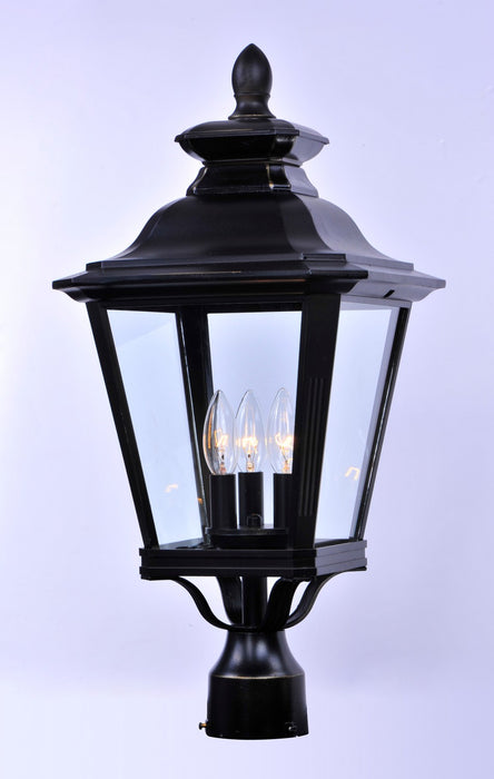 Maxim 1131CLBZ Three Light Outdoor Pole/Post Lantern, Bronze