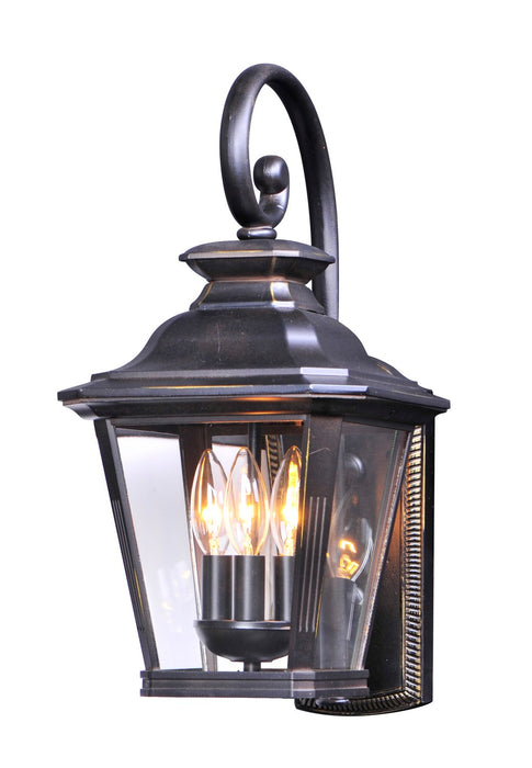 Maxim 1135CLBZ Three Light Outdoor Wall Lantern, Bronze