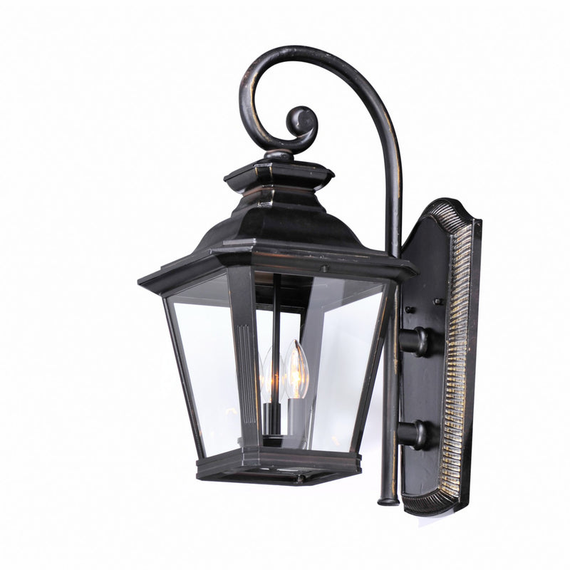 Maxim 1137CLBZ Three Light Outdoor Wall Lantern, Bronze