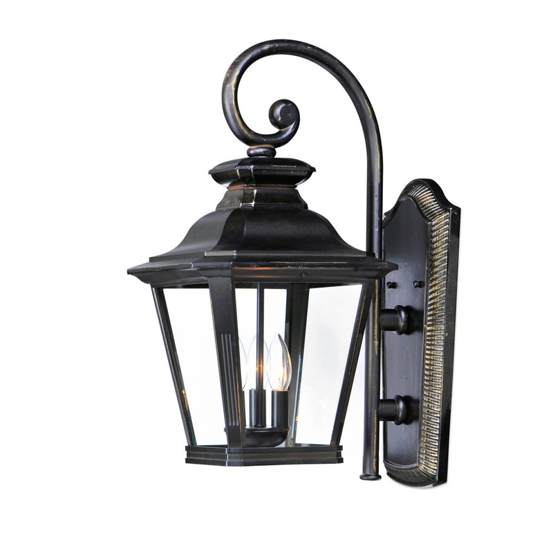 Maxim 1137CLBZ Three Light Outdoor Wall Lantern, Bronze