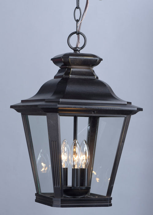 Maxim 1139CLBZ Three Light Outdoor Hanging Lantern, Bronze