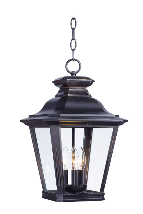 Maxim 1139CLBZ Three Light Outdoor Hanging Lantern, Bronze