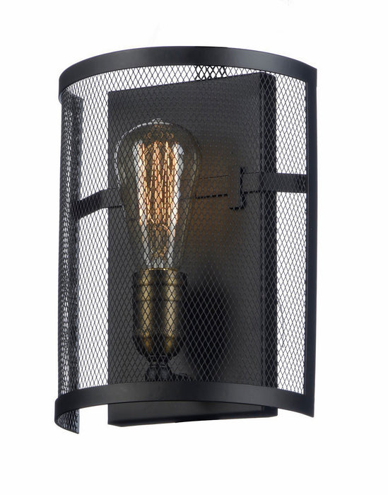 Maxim 20112BKNAB One Light Wall Sconce, Black / Natural Aged Brass