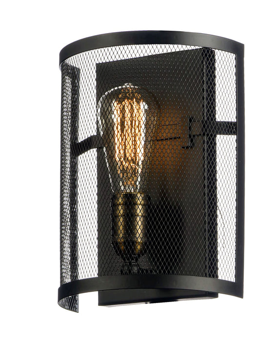Maxim 20112BKNAB One Light Wall Sconce, Black / Natural Aged Brass