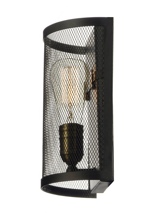 Maxim 20112BKNAB One Light Wall Sconce, Black / Natural Aged Brass