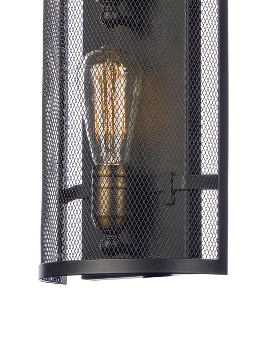 Maxim 20119BKNAB Two Light Wall Sconce, Black / Natural Aged Brass