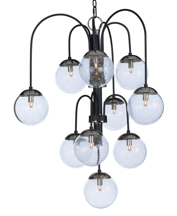 Maxim 20469BGTXBPN/BUL LED Pendant, Textured Black / Polished Nickel