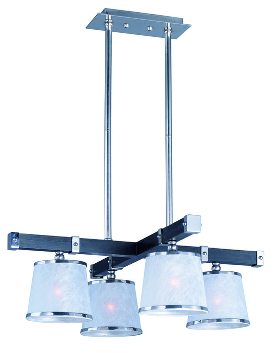 Maxim 20525WFWEPN Four Light Pendant, Wenge / Polished Nickel