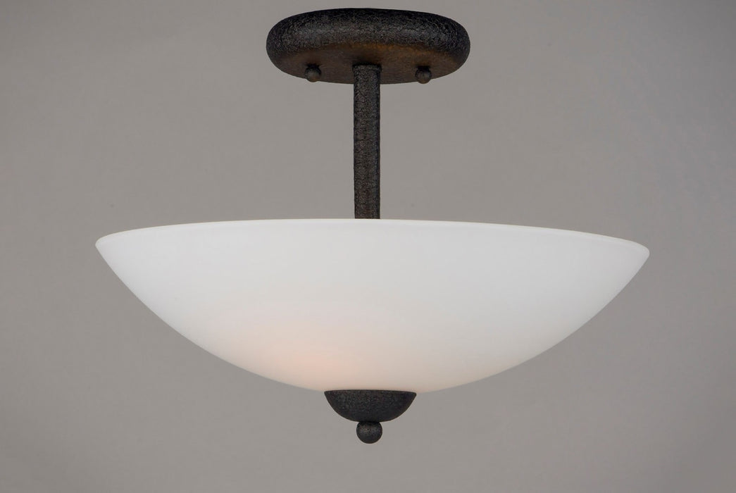 Maxim 21653SWTXB Two Light Semi-Flush Mount, Textured Black