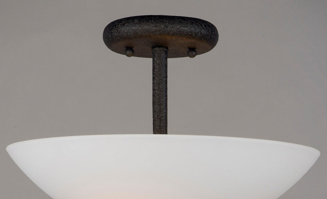 Maxim 21653SWTXB Two Light Semi-Flush Mount, Textured Black