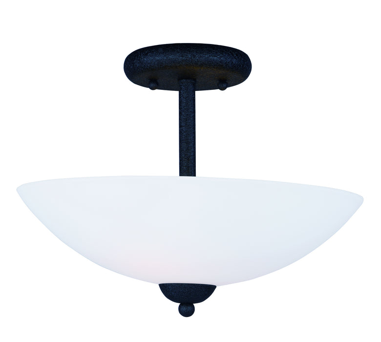 Maxim 21653SWTXB Two Light Semi-Flush Mount, Textured Black