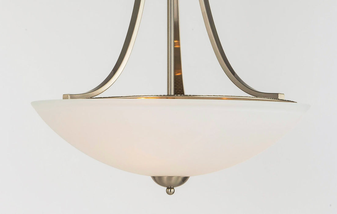 Maxim 21654SWSN Three Light Pendant, Satin Nickel
