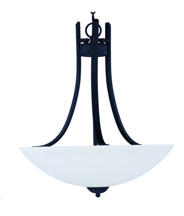 Maxim 21654SWTXB Three Light Pendant, Textured Black