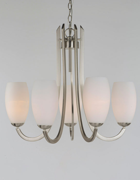 Maxim 21655SWSN Five Light Chandelier, Satin Nickel