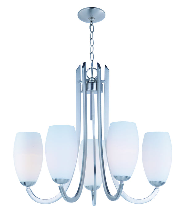 Maxim 21655SWSN Five Light Chandelier, Satin Nickel