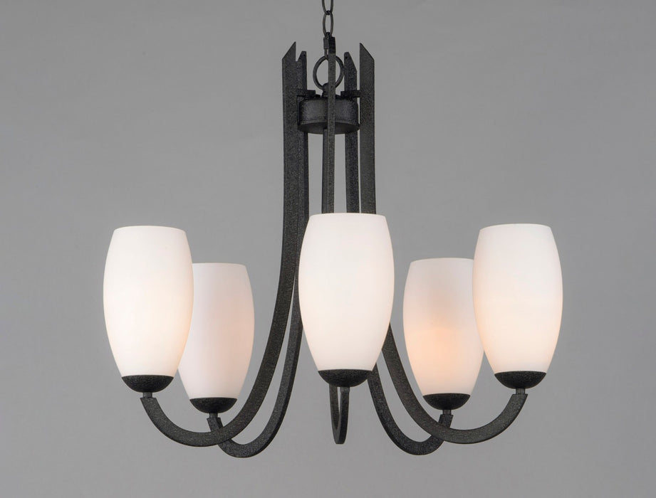 Maxim 21655SWTXB Five Light Chandelier, Textured Black