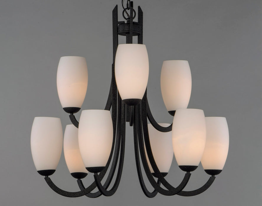 Maxim 21657SWTXB Nine Light Chandelier, Textured Black