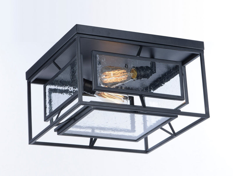 Maxim 21670CDBK Two Light Flush Mount, Black