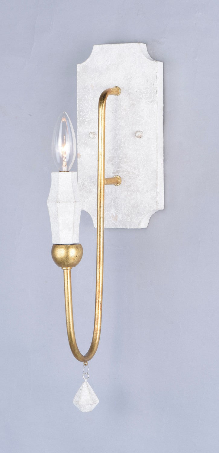 Maxim 22432CSTGL One Light Wall Sconce, Claystone / Gold Leaf