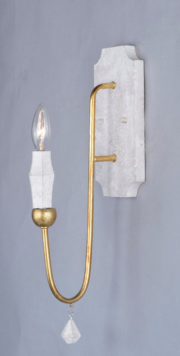 Maxim 22432CSTGL One Light Wall Sconce, Claystone / Gold Leaf