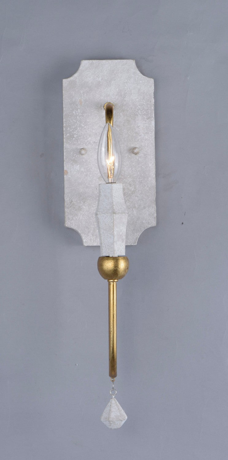 Maxim 22432CSTGL One Light Wall Sconce, Claystone / Gold Leaf