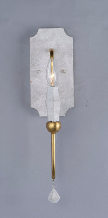 Maxim 22432CSTGL One Light Wall Sconce, Claystone / Gold Leaf