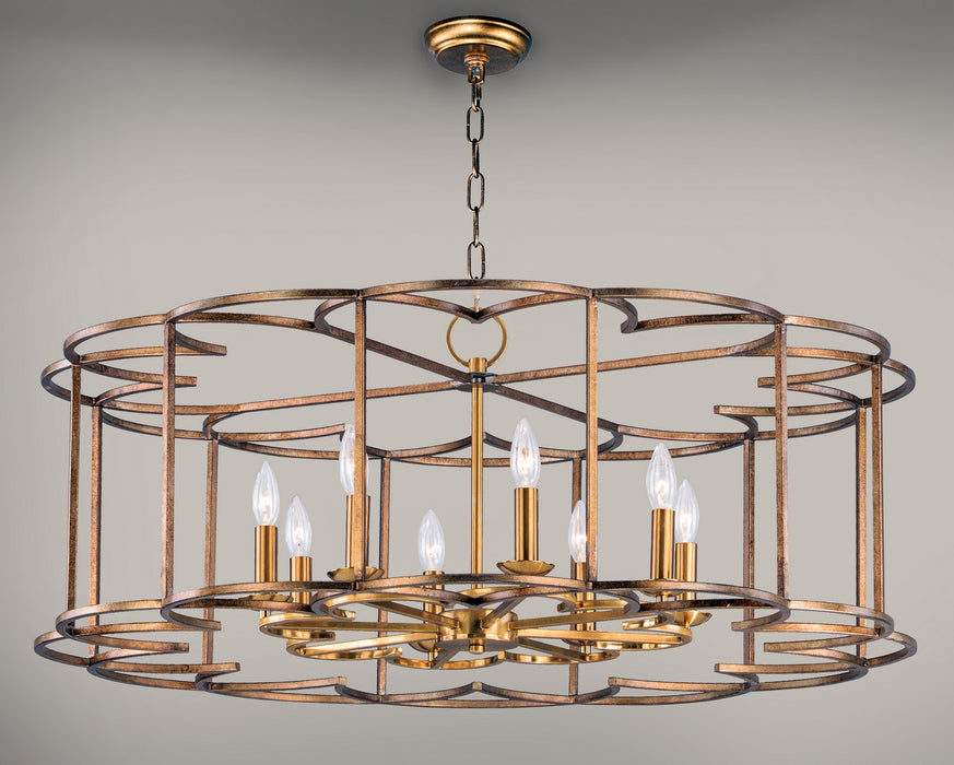 Maxim 24734BZF Eight Light Chandelier, Bronze Fusion