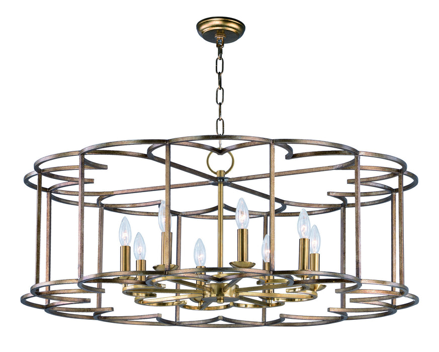 Maxim 24734BZF Eight Light Chandelier, Bronze Fusion