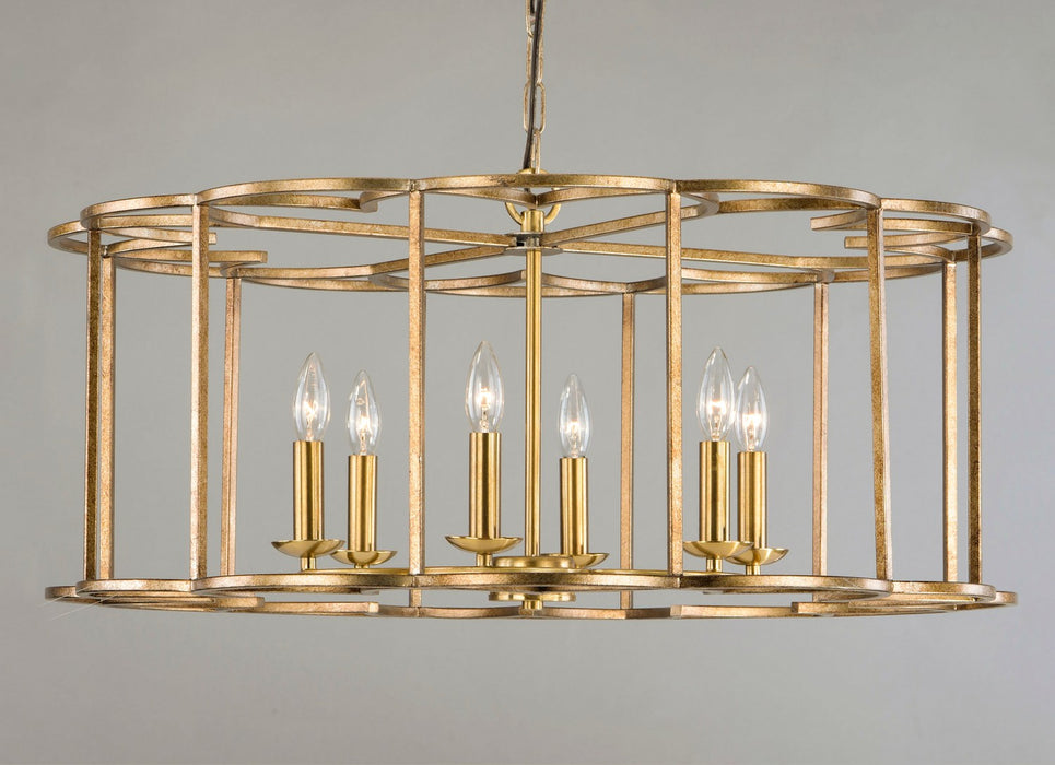Maxim 24735BZF Six Light Chandelier, Bronze Fusion