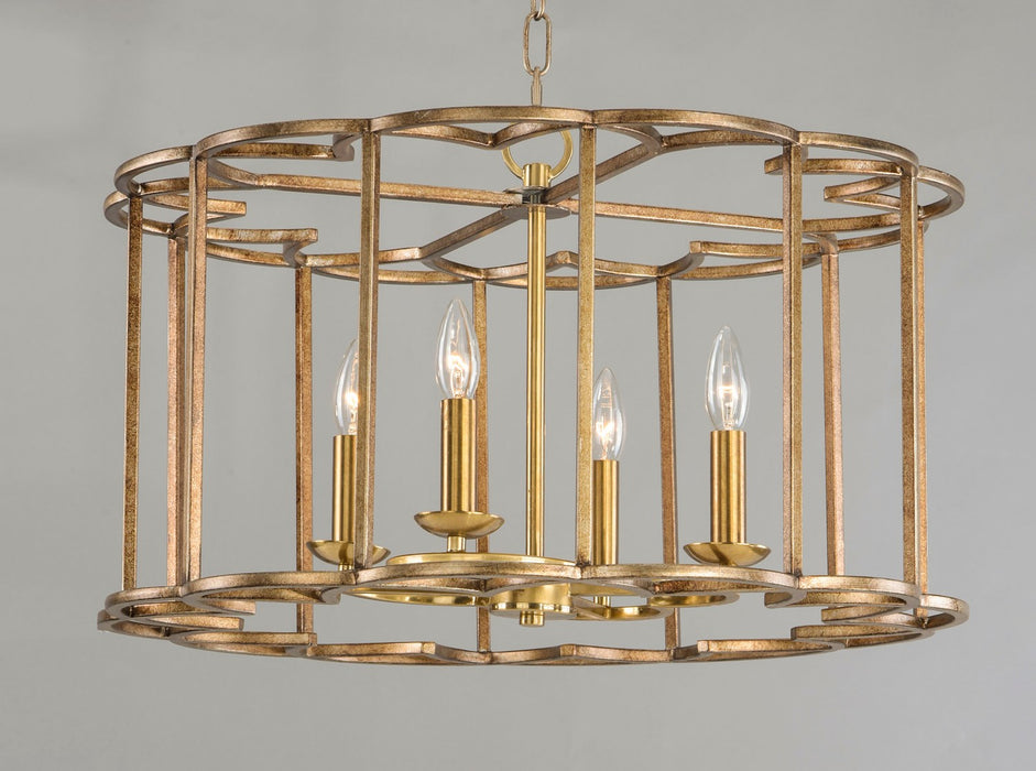 Maxim 24736BZF Four Light Chandelier, Bronze Fusion