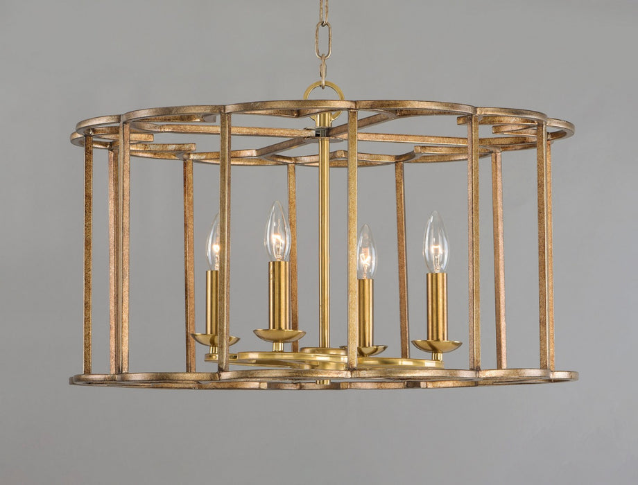 Maxim 24736BZF Four Light Chandelier, Bronze Fusion