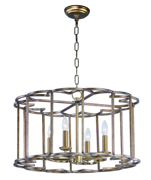 Maxim 24736BZF Four Light Chandelier, Bronze Fusion