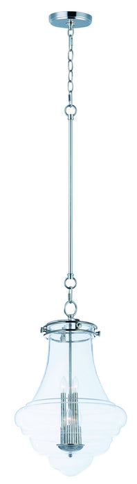 Maxim 25189CLPN Six Light Pendant, Polished Nickel