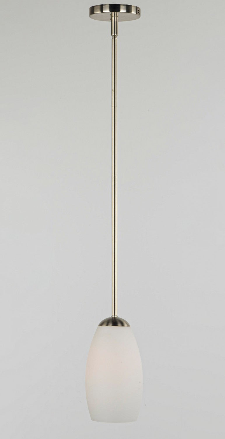 Maxim 91650SWSN One Light Mini Pendant, Satin Nickel