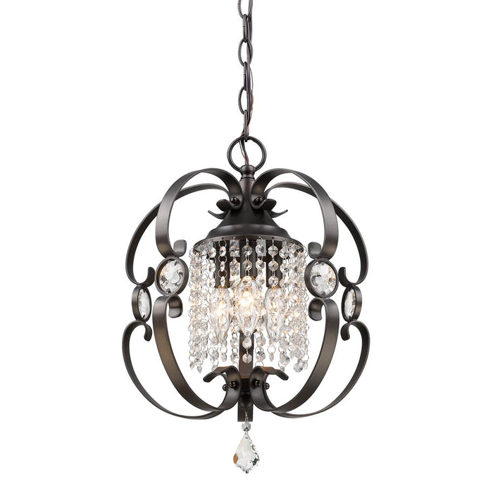 Golden 1323-SF EBB Three Light Semi-Flush Mount, Brushed Etruscan Bronze